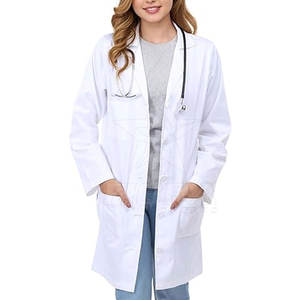 Vente en gros de manteaux de docteur de laboratoire médical d'hôpital Veste uniforme d'homme femmes médecins Blouse blanche Service d'OEM de laboratoire d'hommes - Product Image 5