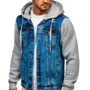 Pantalones vaqueros de alta calidad, precio al por mayor, Chaquetas vaqueras para hombre, chaquetas de bombardero personalizadas de algodón para hombre, chaquetas para hombre, chaqueta para hombre - Product Image 3