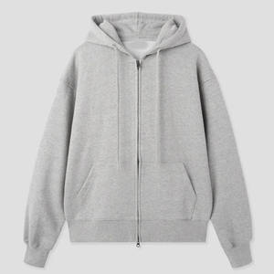 Vente en gros de sweats à capuche pour hommes de la meilleure conception légère couleur unie 100% coton pour la saison d'hiver Service OEM disponible - Product Image 3
