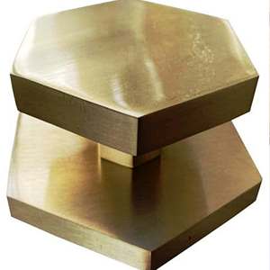 Bouton de porte externe hexagonal en laiton or boutons en marbre les plus vendus avec taille de forme de couleur personnalisée fabriqué en inde article - Product Image 2