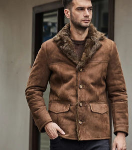 OEM Wholesale Lightweight Suede Leather Real Cowhide <b>Coat</b> Streetwear Jacket for <b>Men</b> <b>Cheap</b> Price New Fashion Leather Suede <b>Coat</b> - Product Image 3