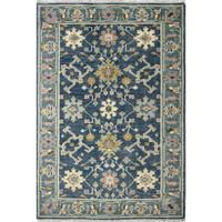 Alfombra Premium Oushak Clásica Hecha a Mano con Lana/Seda y Látex, Ecológica, Antideslizante, Lavable, de Pelo Alto, Color Sólido, para el Hogar