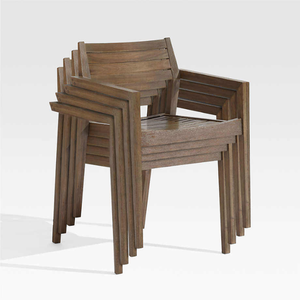 Silla Tradicional Moderna, una silla hecha de madera de teca con un diseño minimalista, ideal para comedores. - Product Image 4