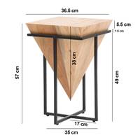 Table basse d'appoint en bois d'acacia Romeo
