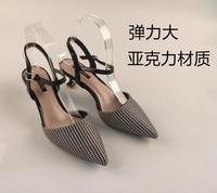 Support d'affichage de chaussures en acrylique transparent haut de gamme et moderne, personnalisé, écologique, pour la publicité en détail et les grands magasins