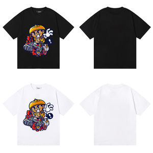 Camiseta de Cuello Redondo para Hombre, 100% Algodón de Alta Calidad, Logotipo Bordado Personalizado, Tejido de Punto de 220 Gramos, Ecológica y Transpirable - Product Image 1