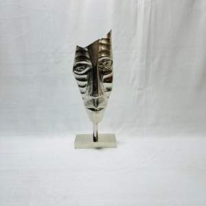 Escultura DE CARA abstracta moderna de aluminio antiguo pulido dorado para decoración de arte contemporáneo y estilo interior del hogar - Product Image 4