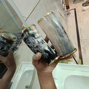 Tazas de cuerno para beber genuinas, vaso de chupito de cuerno, vaso de cuerno hecho a mano para el hogar, hotel y restaurante - Product Image 1