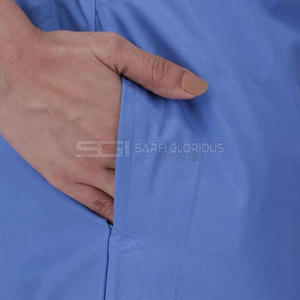 ชุดยูนิฟอร์มพยาบาลแบบมืออาชีพ OEM รุ่นปี 2025 เสื้อทรงหลวมมีกระเป๋า ชุดสครับฤดูร้อนสำหรับโรงพยาบาล ผ้าถักสำหรับแพทย์ - Product Image 6