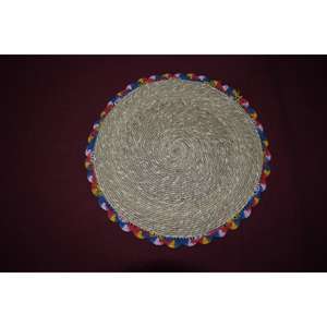 Mantel Individual de Estilo Bohemio Hecho a Mano, Diseño Único de Pasto Marino con Encaje de Algodón, Disponible a Bajo Precio desde India - Product Image 3