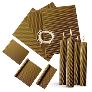 Sáp Ong Tổ Ong Tấm Vàng Đen Màu Sắc Và Kích Thước Phạm Vi Nến Cho Trẻ Em Đám Cưới Nhà Hàng Bán Buôn DIY Nến Làm Kit - Product Image 1