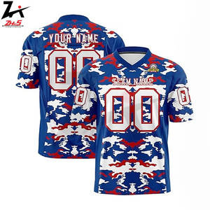 Camiseta de fútbol americano de malla cuadrada personalizada para adultos, ropa de calle de moda al por mayor, diseño en blanco de ajuste de gran tamaño - Product Image 4