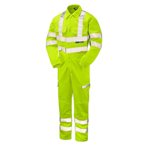 Pulsar Yellow Hi Vis Combat Overall Alta calidad Algodón Seguridad Hi Vis Yellow Overol para hombres - Product Image 3