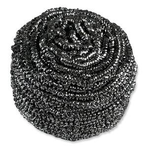 Boardwalk 3.93 pouces. X 1,96 pouces Éponges et tampons à récurer en acier inoxydable argenté 72/carton - Product Image 1