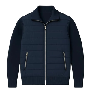 Blousons d'hiver en duvet personnalisés pour hommes, blouson d'hiver à capuche, blouson d'hiver à bulles avec poches - Product Image 4
