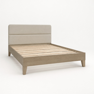 OEM/ODM Manufacturer Vietnam Wooden <b>Bed</b> Frame Minimalist Design Solid Oak Wood <b>Platform</b> <b>Bed</b> Vietnam Bedroom Furniture - Product Image 3