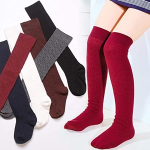 Calcetines Escolares Deportivos para Niños y Niñas, Calcetines de Fútbol, Béisbol, Running, Calcetines Escolares hasta la Rodilla con Diseño de Cable - Product Image 5