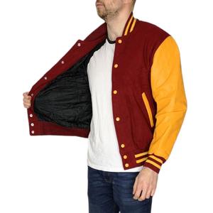 Chaqueta universitaria recortada unisex con soporte de logotipo personalizado, parche bordado de chenilla americana, estilo de béisbol Retro Vintage para hombres, Primavera - Product Image 4