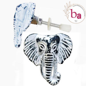 Tiradores de gabinete de cajón de puerta con diseño de elefante de hierro fundido antiguo, tirador de latón moderno para armario, cocina, dormitorio, uso de tocador - Product Image 3