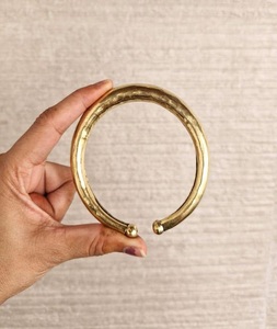 Directly Wholesale <b>Engravable</b> Flat Ends Brass Cuff Bracelet Blanks for Jewelry Making Stackable Brass <b>Bangles</b> for Wome - Product Image 2