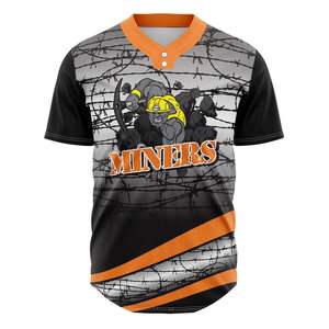 เสื้อเบสบอลแขนสั้นสำหรับผู้ใหญ่เสื้อกีฬาพิมพ์ลายซับลิเมชันโพลีเอสเตอร์ปักชื่อทีมสำหรับเยาวชน - Product Image 6