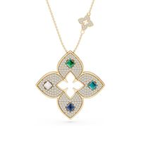 Collier pendentif 3 niveaux en moissanite, plaqué argent sterling 925, avec chaîne cubaine, style Hip Hop, éco-responsable, certifié IGI, idéal pour un cadeau