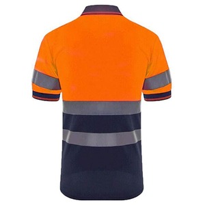 Logotipo personalizado 100% Algodón Hi Vis Ropa DE TRABAJO Polo Camisetas Camisa DE SEGURIDAD Reflectante Hombres Polo de algodón Soporte de logotipo personalizado - Product Image 3