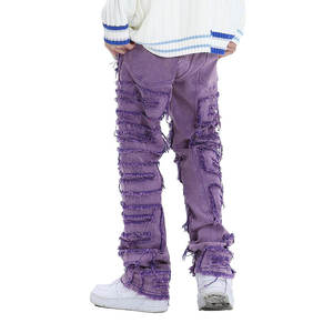 Pantalon empilé pour hommes en toile de haute qualité décontracté taille élastique conception légère épaisseur personnalisable concevoir votre propre vente en gros - Product Image 4