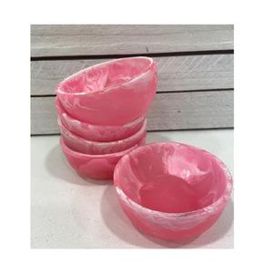 Bol en résine fait à la main surface brillante polie aspect artistique unique adapté aux collations salades fruits ou accents d'intérieur à la maison - Product Image 5