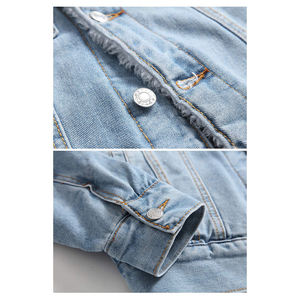 เสื้อแจ็คเก็ตยีนส์ดีไซน์คลาสสิกสำหรับผู้ชาย ระบายอากาศได้ดี สีพื้นเรียบง่าย ผ้าทันสมัยสำหรับผู้ชาย - Product Image 6