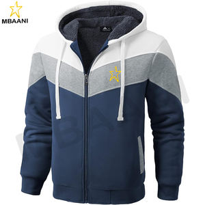 Sweat à capuche zippé en polaire thermique, veste d'hiver épaisse et chaude pour homme - Product Image 2