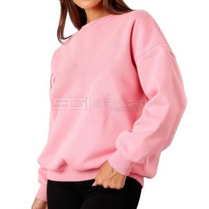 Sudadera de Manga Larga con Cuello Redondo, Holgada, de Gran Tamaño, 100% Algodón, con Logotipo Personalizado Estampado de Invierno de Alta Calidad para Mujer - Product Image 4