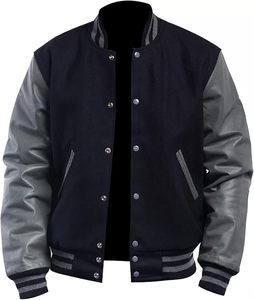 Chaqueta Universitaria Nueva de Moda para Hombre, Cuello Alto, Ecológica, Transpirable, Azul Rey/Blanco, Talla Pequeña, Profesional - Product Image 4