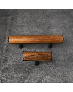 MUGHALCRAFTS Luxury Acacia Wood and Metal <b>Door</b> Knob Wardrobe Cupboard <b>Handle</b>/Drawer <b>Pull</b> for Kitchen Bedroom Hotel or Gym Use - Product Image 1