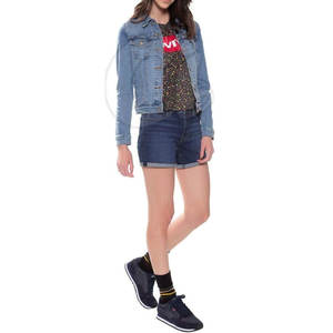 แจ็กเก็ตยีนส์ไซส์พิเศษสำหรับผู้หญิงเสื้อแจ็กเก็ตยีนส์แนวสตรีทเสื้อผ้าแฟชั่น - Product Image 4