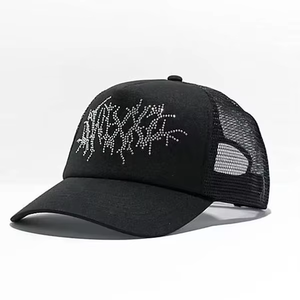 Casquette de camionneur à 5 panneaux de style sportif professionnel en petite quantité, personnalisée, colorée, avec impression en relief sur le filet, dotée d'un logo imprimé en usine - Product Image 1