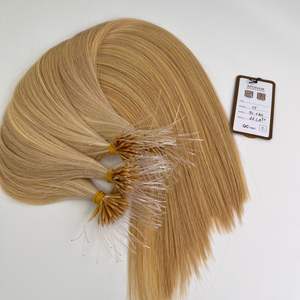 Qualité de luxe 100% Remy Top Extensions de cheveux humains vietnamiens 22 pouces droite mixte # 9C #60 Nano Tip qualité de kératine - Product Image 5