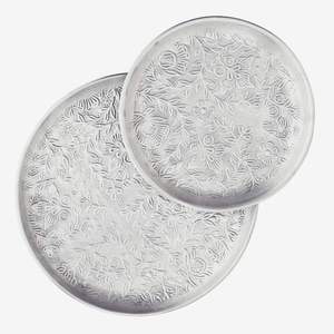 ถาดเสิร์ฟอะลูมิเนียมคุณภาพสูง ปลอดภัยสำหรับอาหาร พร้อมดีไซน์แบบโบราณ เหมาะสำหรับการรับประทานอาหารที่บ้านและการจัดโต๊ะในงานพิเศษ - Product Image 5