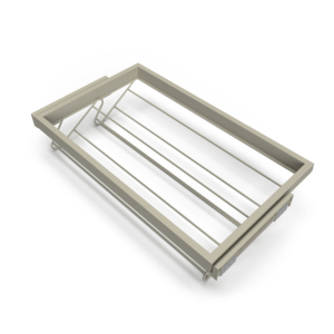 Scarpiera in metallo Emuca Stone Grey 800mm e Kit telaio con guide morbide per armadio regolabili - Product Image 1