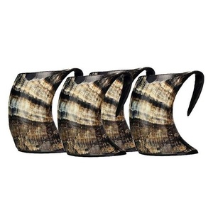 Chope Viking authentique en corne d'animal et religieuse - Fabriquée à la main, écologique, pour accessoire de costume d'Halloween - Product Image 1