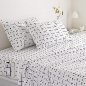Ensemble de literie nouveau design style hôtel drap de lit plat de luxe bon marché blanc Collection d'hôtel ensemble de literie pour lit Queen King - Product Image 3