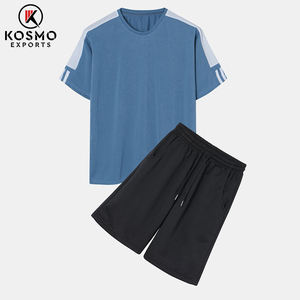 <b>Men's</b> Summer <b>Short</b> Sleeve <b>Top</b> <b>and</b> <b>Shorts</b> <b>Set</b> Quick Drying 100% Cotton Terry Fabric - Product Image 5