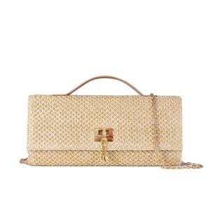 Nouveau Sac Bandoulière Tressé en Paille 2026 pour Femme, Sac à <span class=keywords><strong>Rabat</strong></span> en Rotin, Sac à <span class=keywords><strong>Main</strong></span> d'Été pour la Plage, Petit Sac Messager à Chaîne, Style Bohème Tendance - Product Image 1