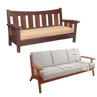 Canapé modulaire de luxe en tissu, 1, 2 ou 3 places, options personnalisables, forme en bois moderne pour le salon