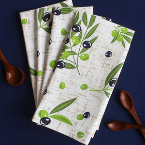Fourniture en gros de serviettes de cuisine en coton 100% brodées et colorées personnalisées avec impression personnalisée - Product Image 2