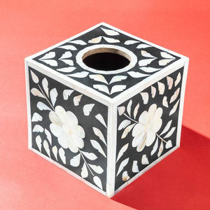 Boîte à mouchoirs en incrustation d'os à la main de haute qualité boîte à mouchoirs en incrustation de nacre boîte à mouchoirs en bois par STAR CRAFT INDIA - Product Image 3