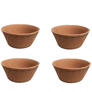 Bol de service rond en argile de couleur naturelle pour la décoration de mariage et de restaurant d'hôtel Bol de pédicure en vrac - Product Image 1