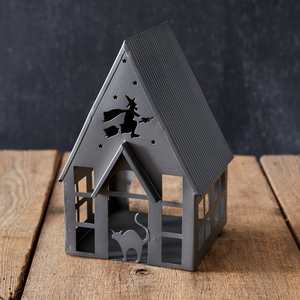 2025 últimas decoraciones de mesa de Halloween únicas casa embrujada de Metal portavelas linterna vela tarro decoraciones espeluznantes - Product Image 6