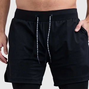 Short de survêtement baggy taille moyenne pour hommes Short de survêtement d'été en molleton doux Design personnalisé Short de coupe décontractée en coton de base à taille élastique - Product Image 2
