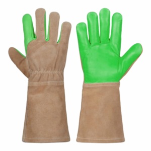 Gants de soudage TIG en gros, respirants, écologiques, à manches longues, avec poignets ajustables, en cuir de chèvre et de vachette de qualité supérieure, durables et sécuritaires - Product Image 4